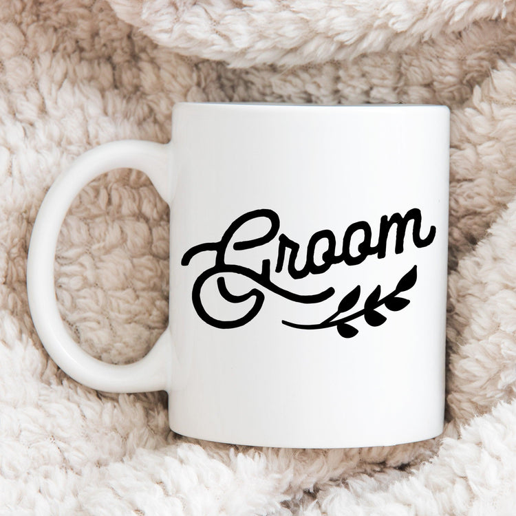 Groom White Glossy Coffee Mug by Oaklynn Lane