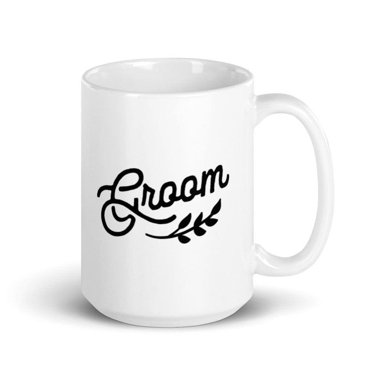 Groom White Glossy Coffee Mug by Oaklynn Lane