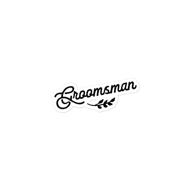 Groomsman Bubble-free Proposal Box Sticker by Oaklynn Lane