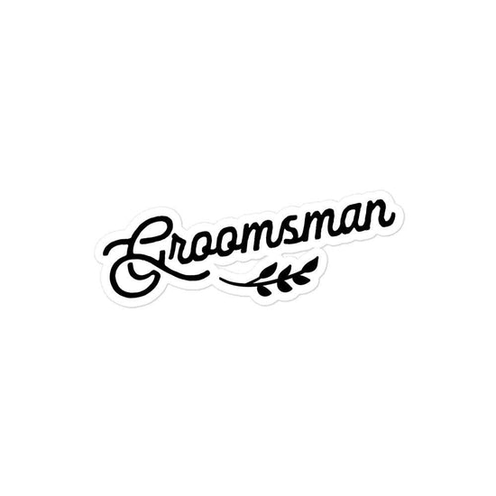 Groomsman Bubble-free Proposal Box Sticker by Oaklynn Lane