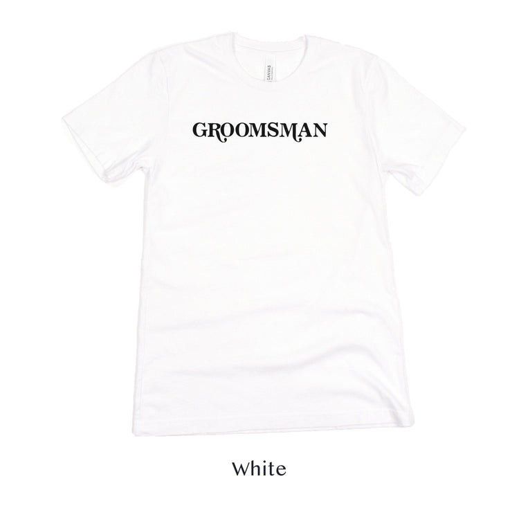 Groomsman Retro Short-sleeve Tee by Oaklynn Lane