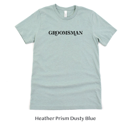 Groomsman Retro Short-sleeve Tee by Oaklynn Lane