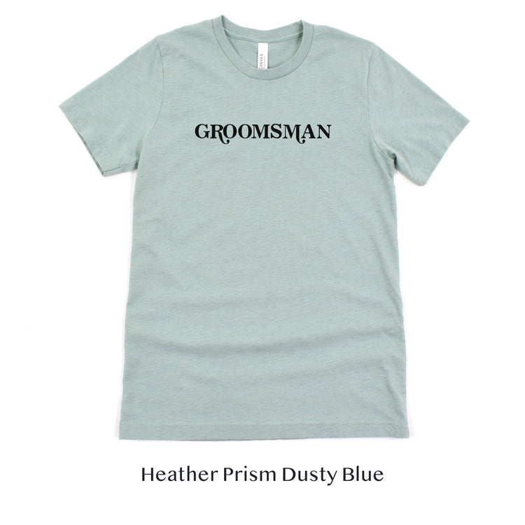 Groomsman Retro Short-sleeve Tee by Oaklynn Lane