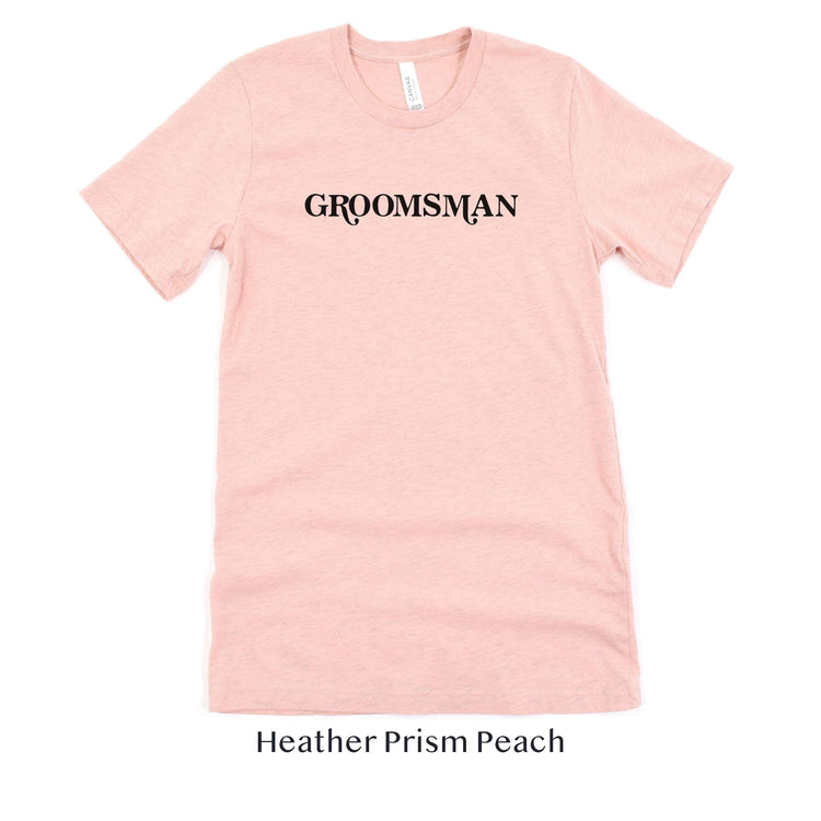 Groomsman Retro Short-sleeve Tee by Oaklynn Lane