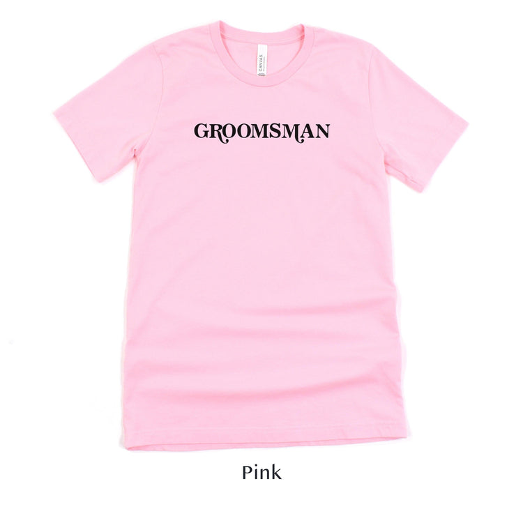 Groomsman Retro Short-sleeve Tee by Oaklynn Lane