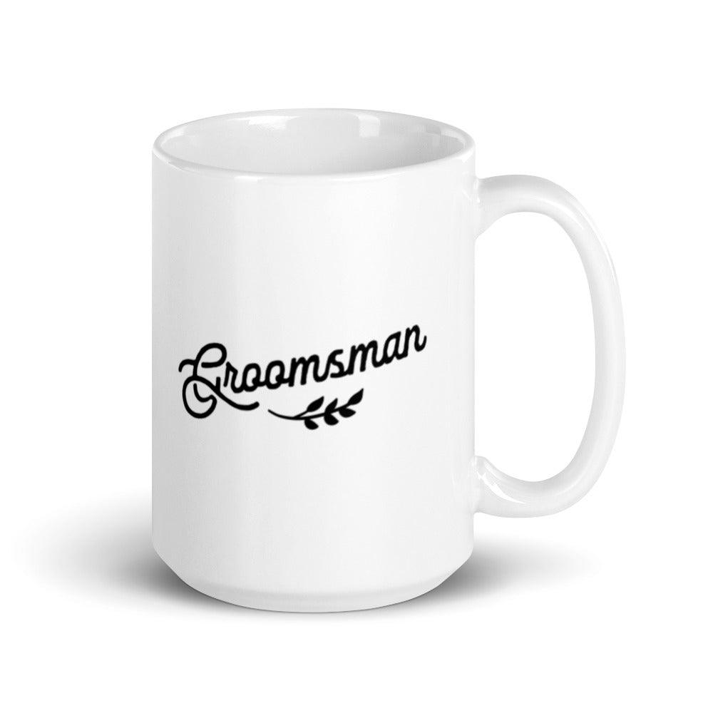 Groomsman White Glossy Coffee Mug by Oaklynn Lane