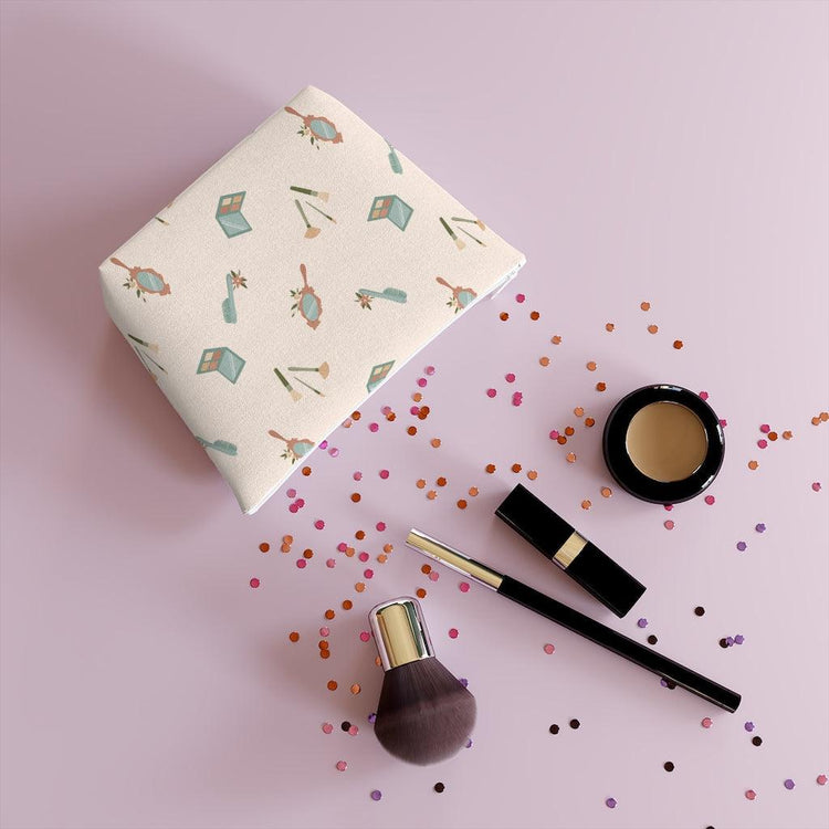 Hair and Makeup Artist Beautician Cotton Cosmetic Bag by Oaklynn Lane