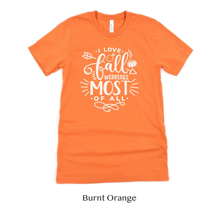 fall wedding vendor shirt