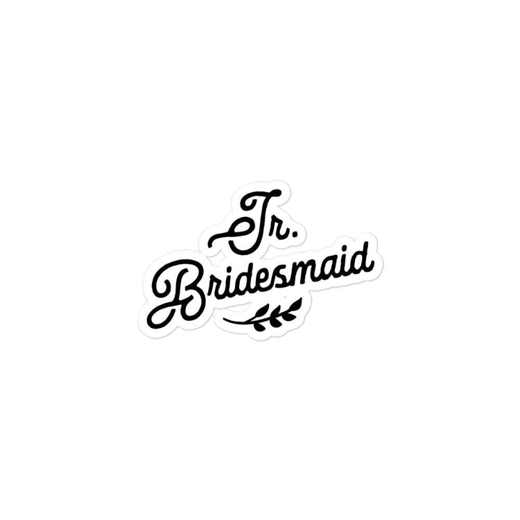 Jr Bridesmaid Bubble-free Proposal Box Sticker by Oaklynn Lane