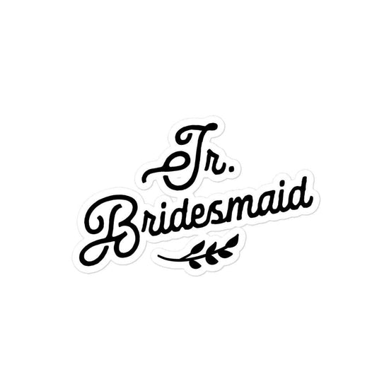 Jr Bridesmaid Bubble-free Proposal Box Sticker by Oaklynn Lane