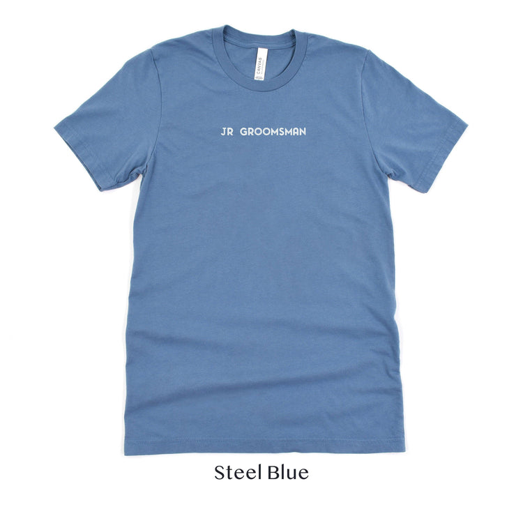 Jr Groomsman Shirt - Matching Wedding Party tshirts - Unisex t-shirt - Son of the Bride Groom by Oaklynn Lane