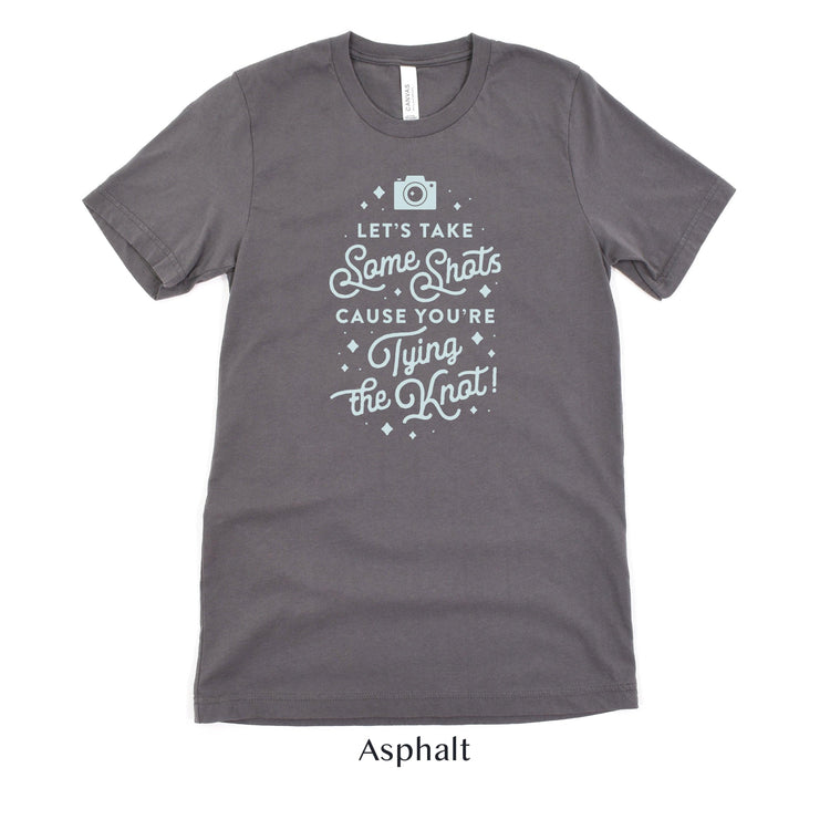 Let's Take Shots! Wedding Photographer Funny Short-Sleeve Tee by Oaklynn Lane
