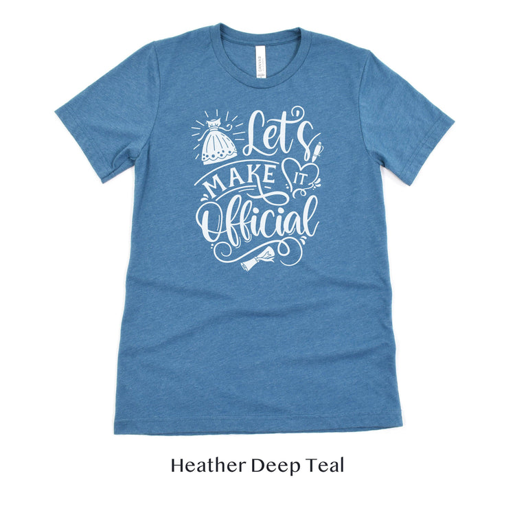Lets Make It Official - Wedding Officiant Shirt - Gift for Wedding Vendor Unisex t-shirt by Oaklynn Lane