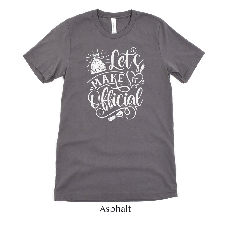 Lets Make It Official - Wedding Officiant Shirt - Gift for Wedding Vendor Unisex t-shirt by Oaklynn Lane