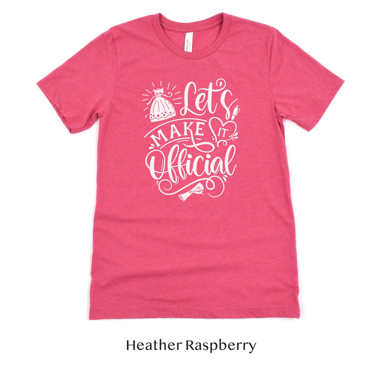 Lets Make It Official - Wedding Officiant Shirt - Gift for Wedding Vendor Unisex t-shirt by Oaklynn Lane