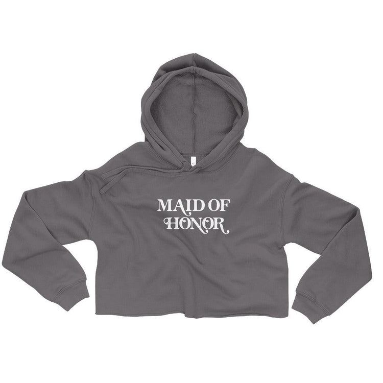 Maid of Honor Bachelorette Party Crop Hoodie by Oaklynn Lane