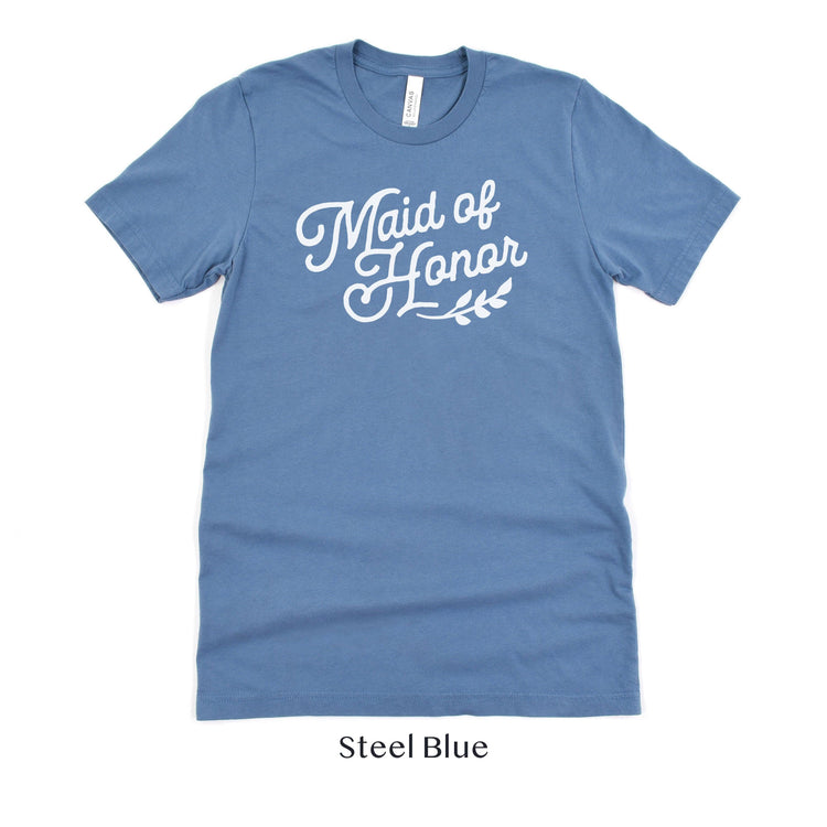 Maid of Honor Wedding Party Short-Sleeve Tee - Plus Sizes Available! by Oaklynn Lane