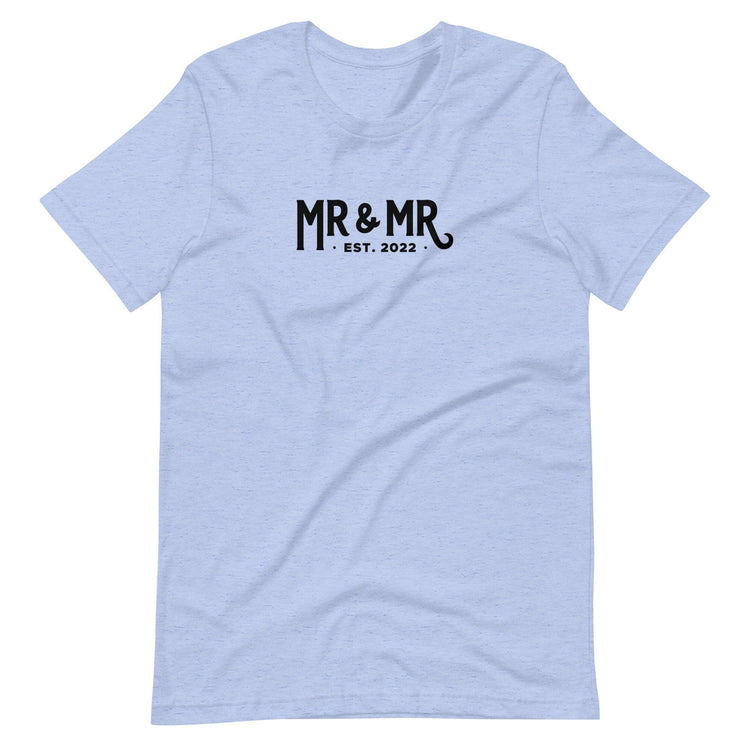 Mr and Mr Established 2022 Unisex t-shirt - Grooms - Engagement Gift for Couple - Anniversary by Oaklynn Lane