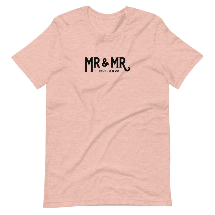 Mr and Mr Established 2022 Unisex t-shirt - Grooms - Engagement Gift for Couple - Anniversary by Oaklynn Lane