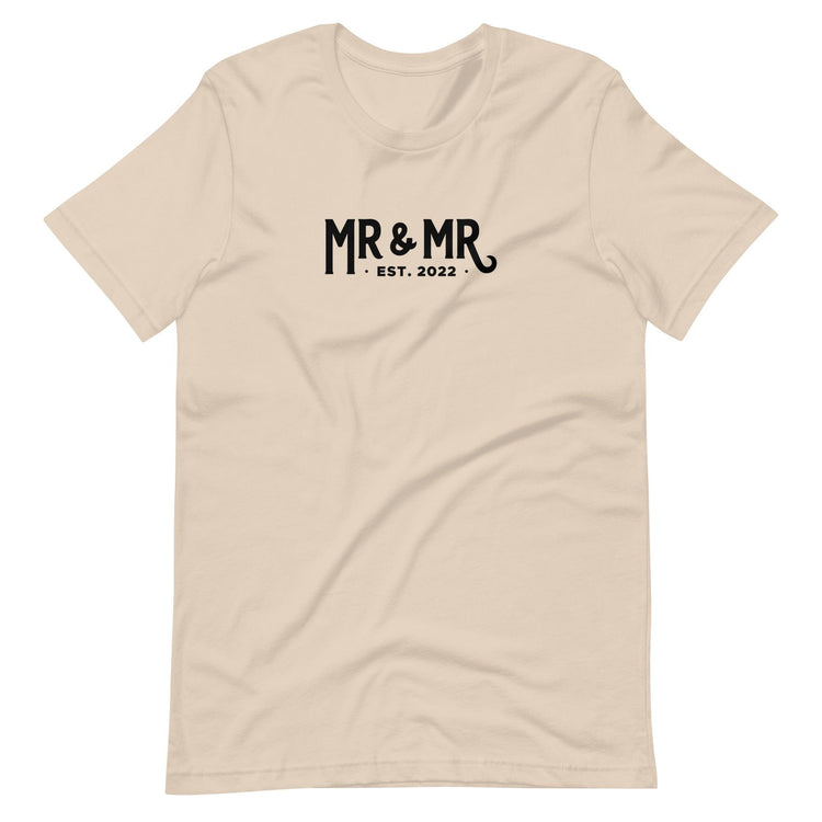 Mr and Mr Established 2022 Unisex t-shirt - Grooms - Engagement Gift for Couple - Anniversary by Oaklynn Lane