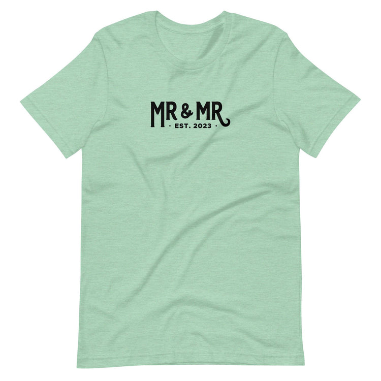 Mr and Mr Established 2023 Unisex t-shirt - Grooms - Engagement Gift for Couple - Anniversary by Oaklynn Lane