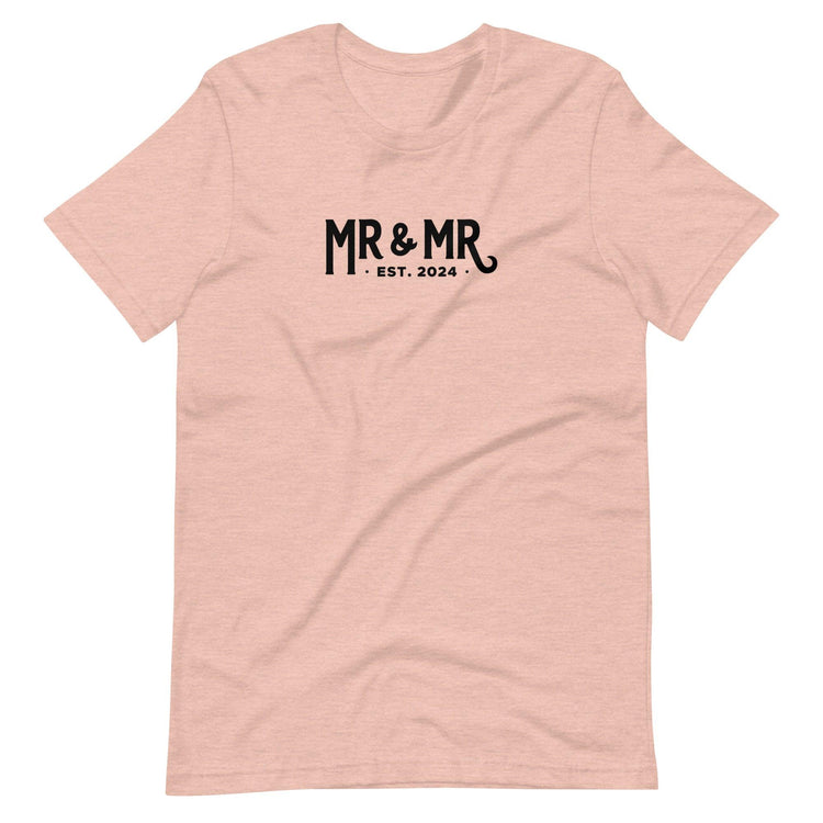 Mr and Mr Established 2024 Unisex t-shirt - Grooms - Engagement Gift for Couple - Anniversary by Oaklynn Lane