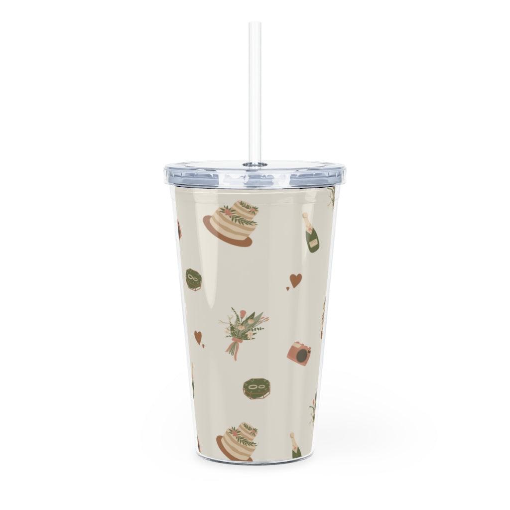 My Favorite Wedding Things Plastic Tumbler with Straw by Oaklynn Lane