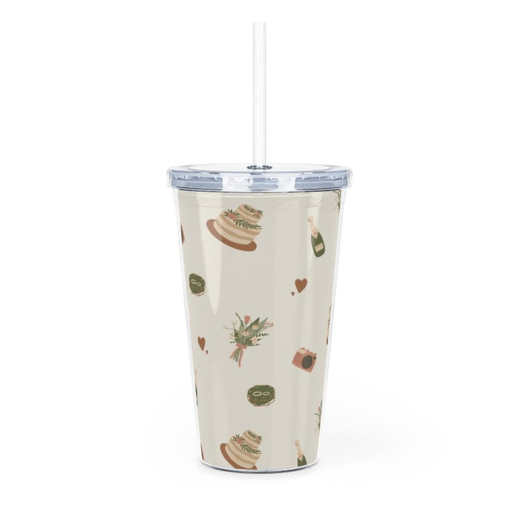 My Favorite Wedding Things Plastic Tumbler with Straw by Oaklynn Lane