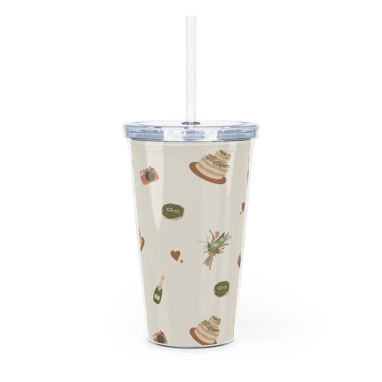My Favorite Wedding Things Plastic Tumbler with Straw by Oaklynn Lane