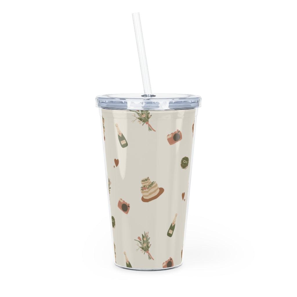 My Favorite Wedding Things Plastic Tumbler with Straw by Oaklynn Lane