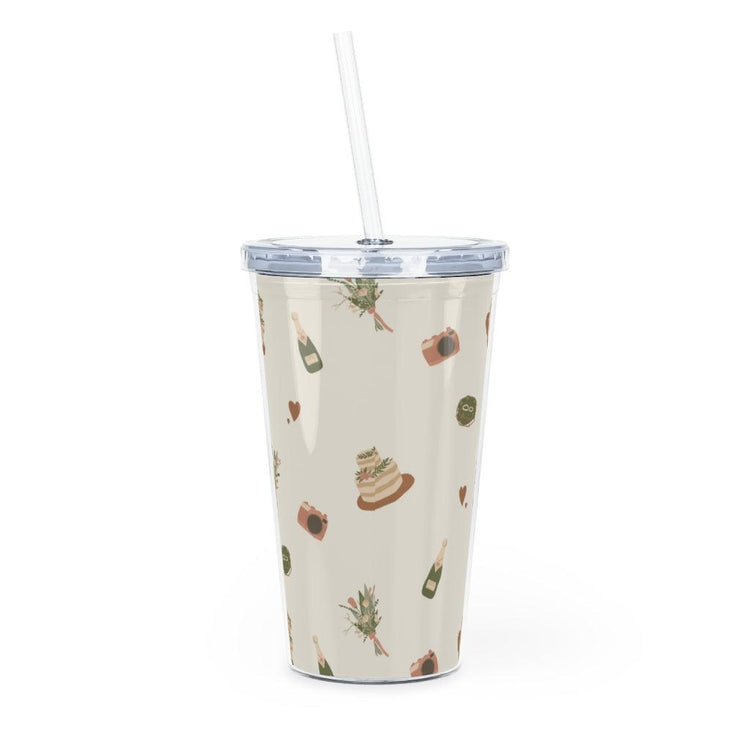My Favorite Wedding Things Plastic Tumbler with Straw by Oaklynn Lane