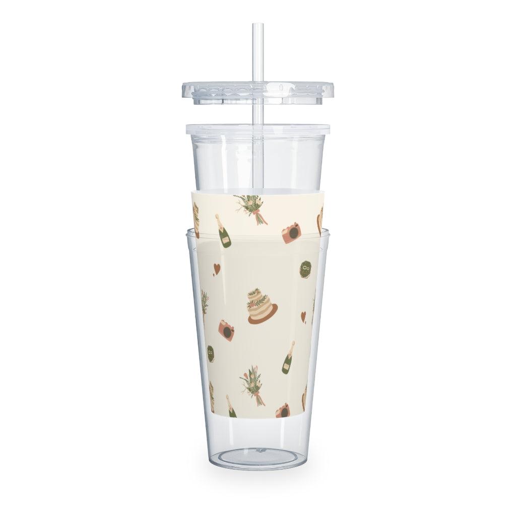 My Favorite Wedding Things Plastic Tumbler with Straw by Oaklynn Lane