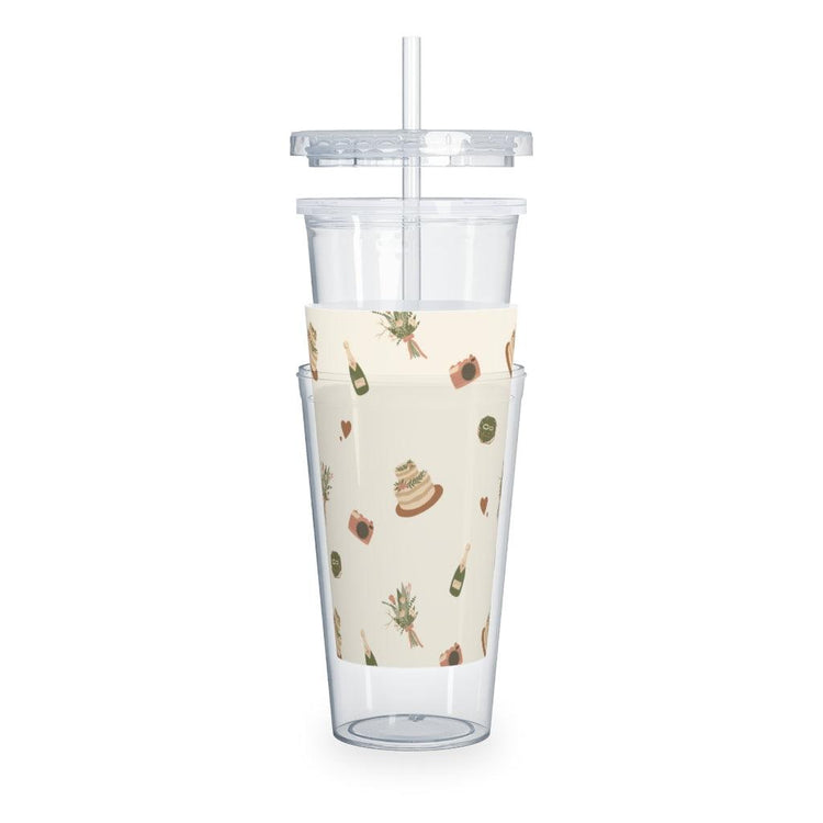 My Favorite Wedding Things Plastic Tumbler with Straw by Oaklynn Lane