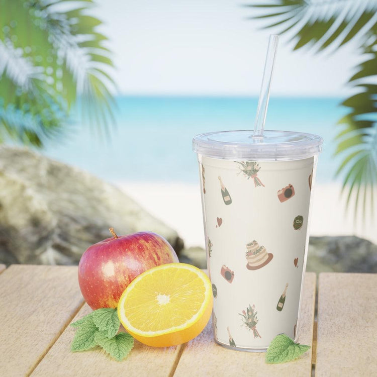 My Favorite Wedding Things Plastic Tumbler with Straw by Oaklynn Lane