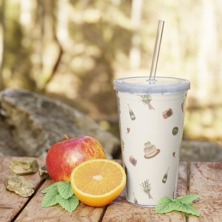 My Favorite Wedding Things Plastic Tumbler with Straw by Oaklynn Lane