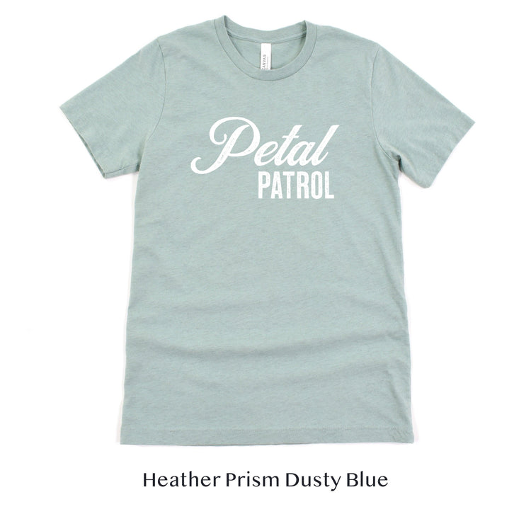 Petal Patrol Adult Flower Girl or Flower Lady Vintage Romance Unisex t-shirt by Oaklynn Lane