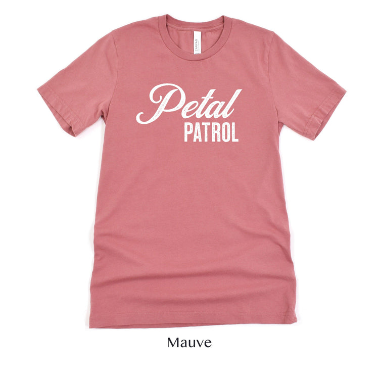 Petal Patrol Adult Flower Girl or Flower Lady Vintage Romance Unisex t-shirt by Oaklynn Lane