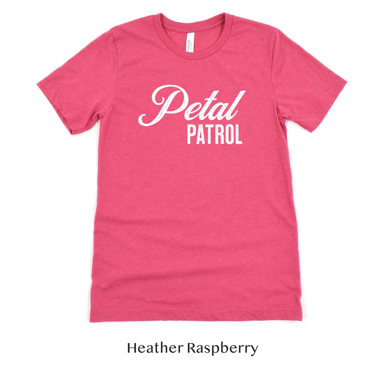 Petal Patrol Adult Flower Girl or Flower Lady Vintage Romance Unisex t-shirt by Oaklynn Lane