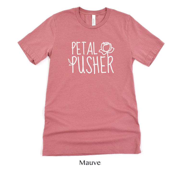 Petal Pusher Funny Florist Unisex t-shirt by Oaklynn Lane