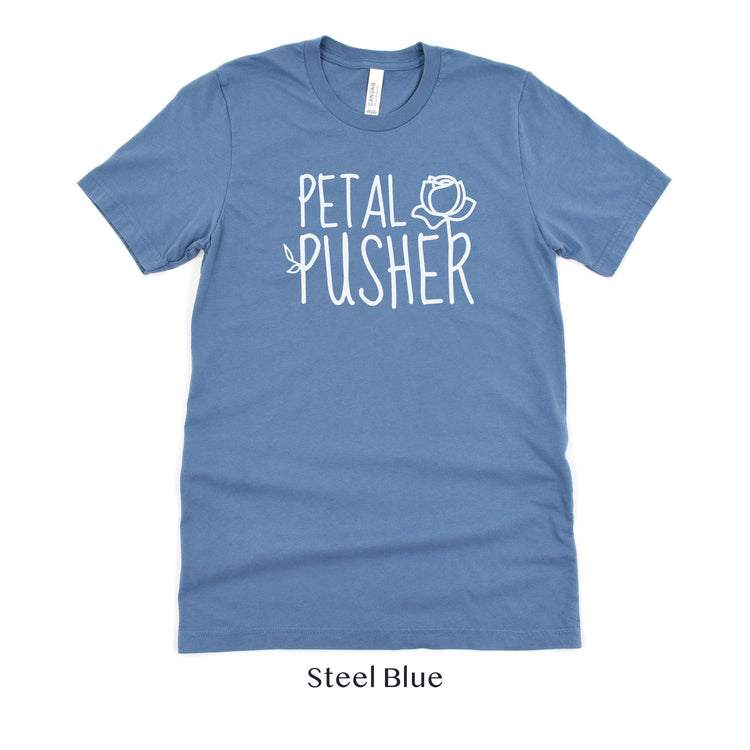 Petal Pusher Funny Florist Unisex t-shirt by Oaklynn Lane