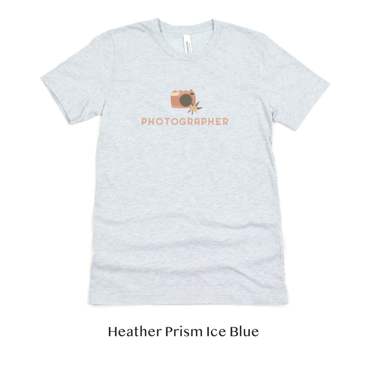 Photographer - Wedding Vendor Professional Thank you Gift - Camera Unisex t-shirt by Oaklynn Lane