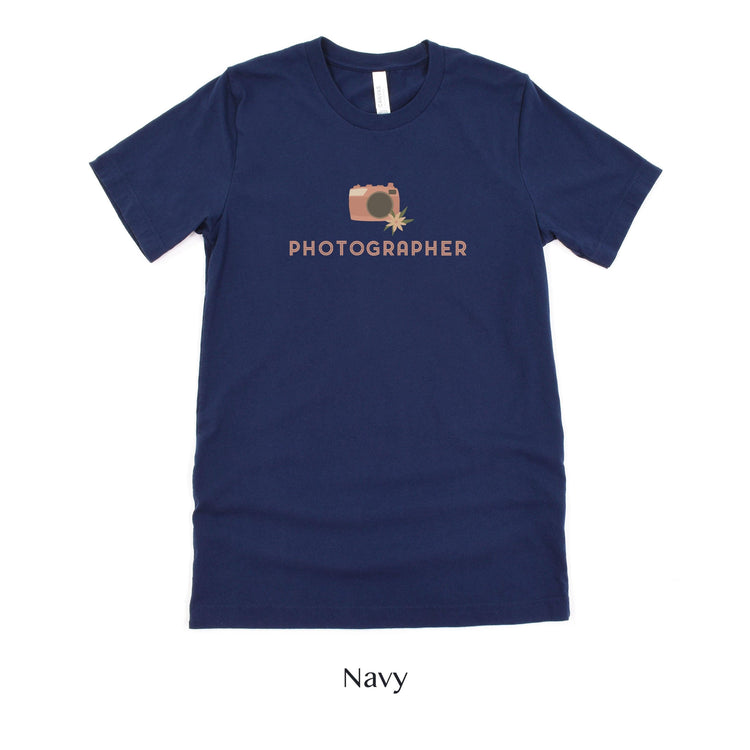 Photographer - Wedding Vendor Professional Thank you Gift - Camera Unisex t-shirt by Oaklynn Lane