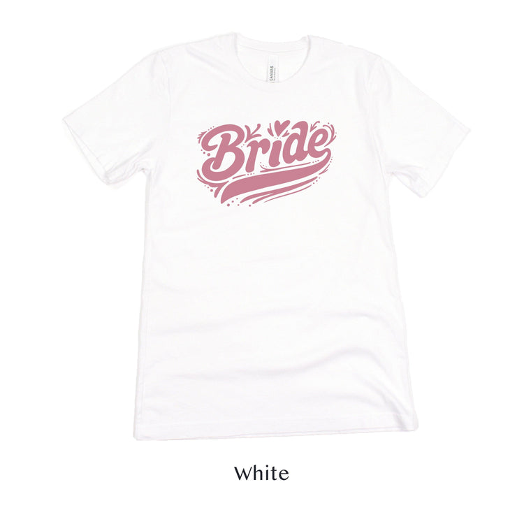 Pink Mauve BRIDE Bachelorette Matching Short-sleeve Tee by Oaklynn Lane