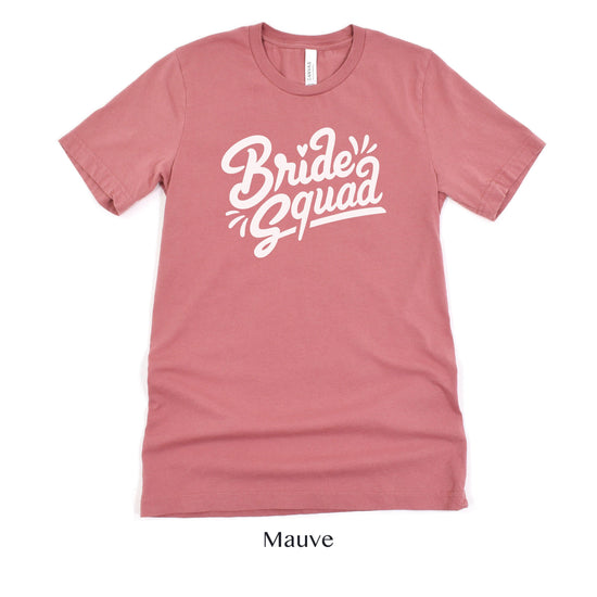 Pink Mauve Bridesmaid Bride Squad Short-sleeve Tee S-4x by Oaklynn Lane