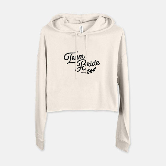 Team Bride Bridesmaid Women's Cropped Sweatshirt by Oaklynn Lane