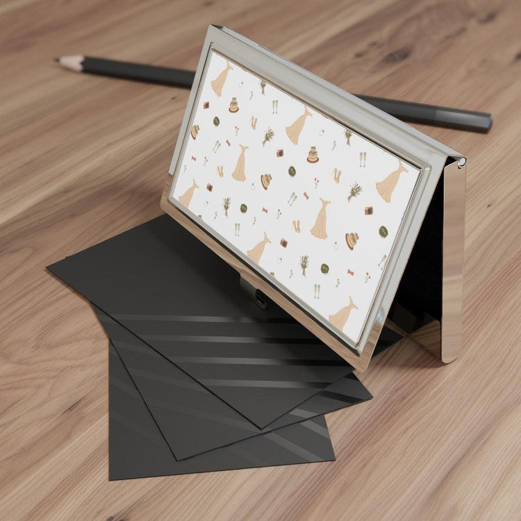 Wedding Icons Business Card Holder by Oaklynn Lane