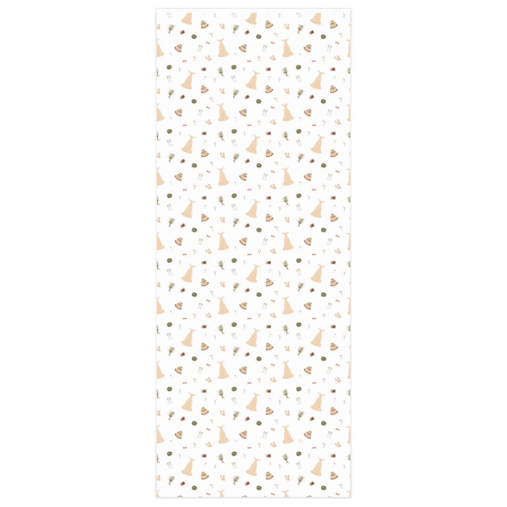 Wedding Icons - Cute Wedding Wrapping Paper by Oaklynn Lane