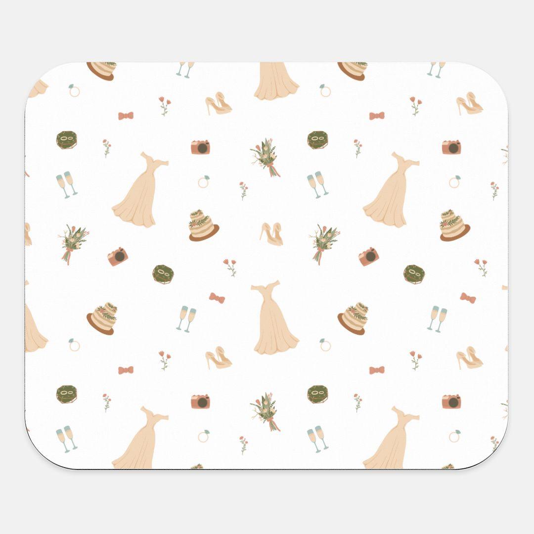 Wedding Icons Mouse Pad (Rectangle) - Office Decor by Oaklynn Lane