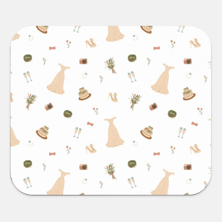 Wedding Icons Mouse Pad (Rectangle) - Office Decor by Oaklynn Lane