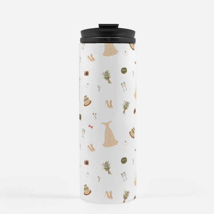 Wedding Icons Thermal Tumbler 16 oz. - Bride To Be Gift by Oaklynn Lane